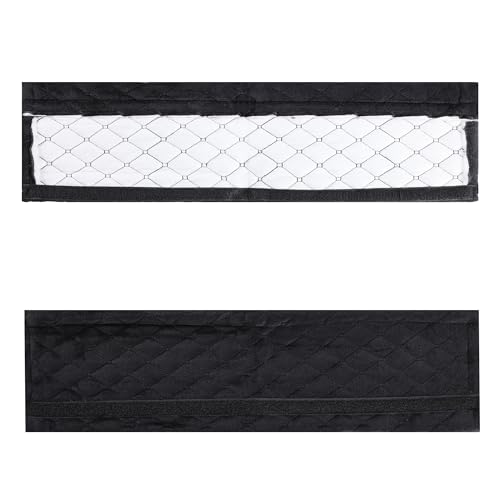 Amooca Soft Automotive Seat Belt Cover Seatbelt Shoulder Pad Neck Protector Cushions Universal Fit SUV Trucks Backpack Black Extra Long 19.7in - color: Black, size: 19.7in-1pc