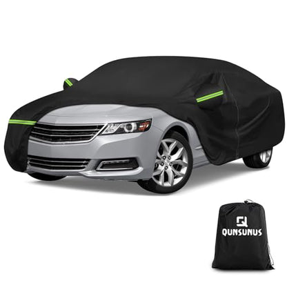 QUNSUNUS Car Cover for Chevrolet Impala 2000-2020,Waterproof Impala Car Cover with Cotton Lining, All Weather Car Covers for Chevy Impala with Straps and Zipper - color: for Chevrolet Impala 2000-2020