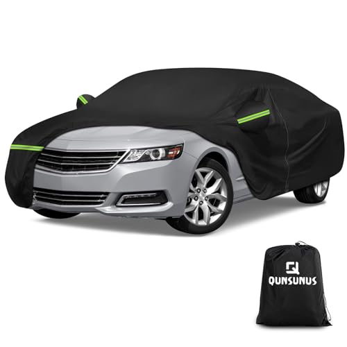 QUNSUNUS Car Cover for Chevrolet Impala 2000-2020,Waterproof Impala Car Cover with Cotton Lining, All Weather Car Covers for Chevy Impala with Straps and Zipper - color: for Chevrolet Impala 2000-2020