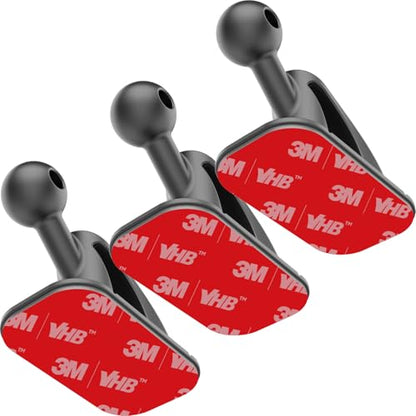 3 Pack Sticky 17mm Ball Mount for Car Mount Adhesive Replacement Magnetic Phone Holder MagSafe Mounting Base Dashboard Sticker 3M VHB Tape - style: 3 Pack