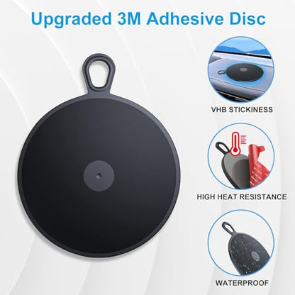 Adhesive Sticky Pad Mounting Disk: 2Pcs 75mm Dashboard Disc & 2Pcs 70mm Double Sided Replacement Tape for Phone Mount Windshield Window - High Bond Dash Plate for Vacuum Car Holder Suction GPS Camera