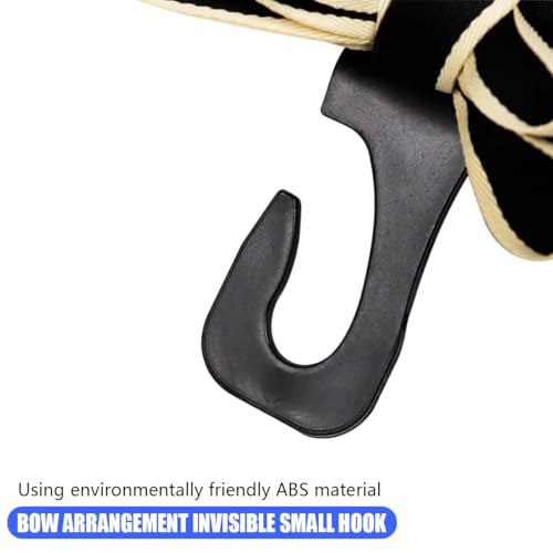 Mandark 2PCS Car Seat Hooks - Cute Bow Vehicle Hooks for Purses & Bags, Universal for SUV, Sedan, Truck (Black/Polka Dot) - color: Black/Polka Dot