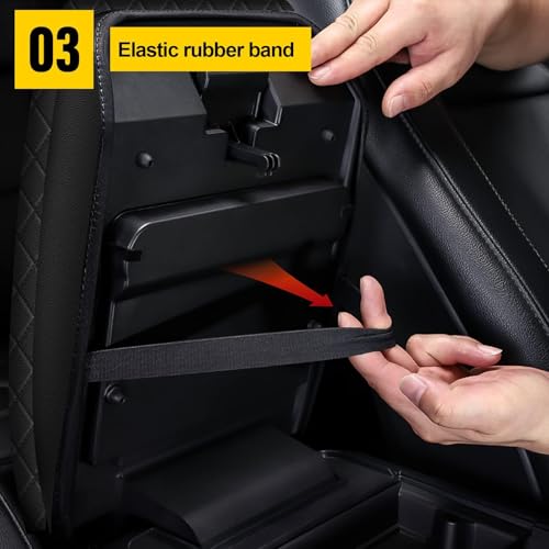 AOMSAZTO Center Console Cover Customized Armrest Cover Compatible with 2011-2019 Ford Explorer Soft Cozy Leather Arm Rest Covering for Car - color: black-1