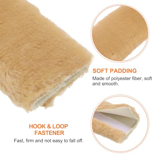 HARFINGTON 2pcs Car Seat Belt Pad Soft Fiber Seatbelt Shoulder Strap Covers Comfortable Driving Cushion Universal Car Accessories for Car, Light Tan - color: Light Tan