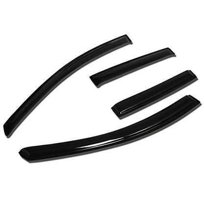 Auto Dynasty 4Pcs Tape-On Window Visor Rain Guard Compatible with 2007-2012 Nissan Versa Sedan Hatchback, Rain Shields Vent Shade Wind Deflector, Acrylic - size: 07-12 Nissan Versa Sedan / Hatchback
