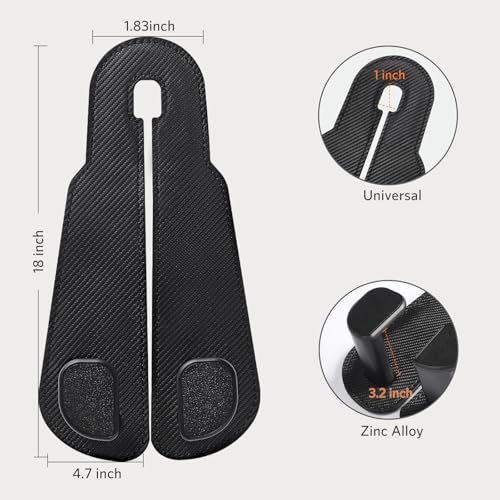 CoBak Extra Wide Car Seat Back Hooks, Premium Stitched Leather Headrest Hangers with Wide Slot Structure, Universal for Any-Width Purses, Handbags, Bags (2 Pack), Carbon Fiber Black - color: A-Wide Version - Carbon Fiber Black, size: Double-Hooks
