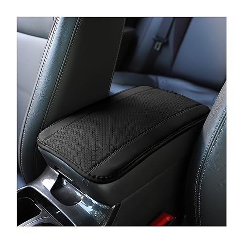 Osilly Armrest Pad for Car, PU Leather Auto Center Console Cushion Mat, Four Seasons Automotive Armrest Seat Box Cover, Universal Vehicle Interior Accessories for SUV, Truck, Van (Black) - color: Black
