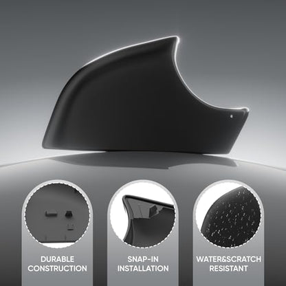 Tesla Model Y Mirror Bottom Cover, Right Passenger Side Lower Rearview Mirror Trim Housing Cap Replacement for 2018-2025 Tesla Model Y Accessories, Black - size: Right