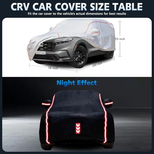 Car Cover Waterproof All Weather for Honda CRV 1996-2025,All-Around Fastening and 4 Upgrades, 30s Quick-Install for Car Cover - size: 2（CRV）