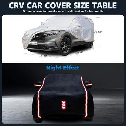 Car Cover Waterproof All Weather for Honda CRV 1996-2025,All-Around Fastening and 4 Upgrades, 30s Quick-Install for Car Cover - size: 2（CRV）