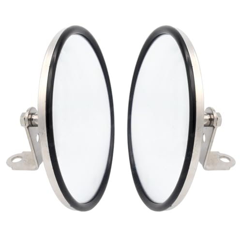 6 Inch Convex Round Door Mirror Blind Spot For Isuzu NPR NPR-HD NQR NRR FSR FVR FRR GMC Chevrolet Truck Bus Atv Utv Adjustable Brackets 2 Pcs - color: 2 x 6" Convex Mirror