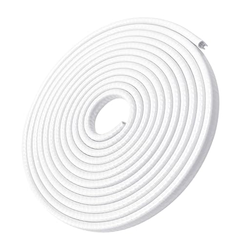 MYFAMIREA 13Ft(4M) Car Door Edge Guards U Shape Edge Trim Rubber Seal Protector Rubber Door Protector Protection Edge Anti-Collision Clips Fit for Most Car - color: White, size: 13FT