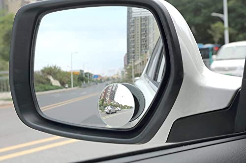 Verivue 2-Inch Round Blind Spot Mirrors for Cars, Universal Fit, HD Convex Wide Angle, Stick-On Frameless Side Mirror Blindspot, Adjustable Blind Spot Mirror for Car Side Mirrors, 2-Pack - size: Round