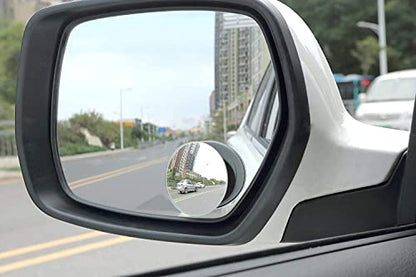 Verivue 2-Inch Round Blind Spot Mirrors for Cars, Universal Fit, HD Convex Wide Angle, Stick-On Frameless Side Mirror Blindspot, Adjustable Blind Spot Mirror for Car Side Mirrors, 2-Pack - size: Round