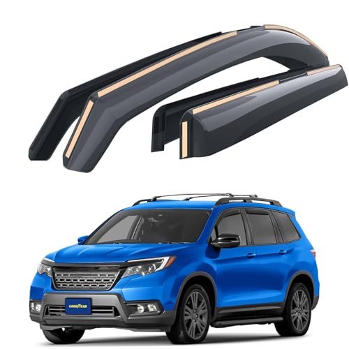 Goodyear Shatterproof in-Channel Window Deflectors for Honda Passport 2019-2025, Rain Guards, Window Visors for Cars, Vent Deflector, Car Accessories, 4 pcs - GY008120 - color: For Passport 19-25