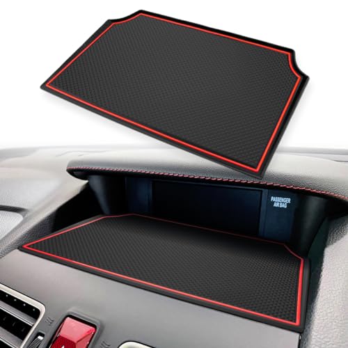 Auovo Dashboard Mats Compatible with Subaru Crosstrek Accessories 2012-2017 Forester 2014-2018 XV Impreza 2012-2016 Car Interior Silicone Dash Pad Liner Tray (Red Trim) - color: Red, size: 2012+ A Version