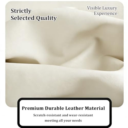 Car Front Seat Covers, Leather Anti-Slip Vehicle Front Seat Protection Full Wrap, Waterproof Driver Automotive Bottom Cushion Pad Mat Accessories, Universal for SUV, Sedan, Truck (Beige) - color: Beige