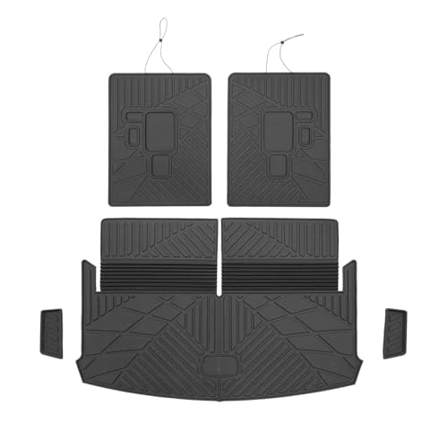 powoq 6&7 Seats Cargo Mat Compatible with 2021-2026 Jeep Grand Cherokee L Cargo Liner TPE Backrest Trunk Liner Replacement for 2021-2026 Jeep Grand Cherokee L Accessories (Trunk Mat+Backrest Mats) - size: Compatible With Jeep Grand Cherokee L | 2021-2026