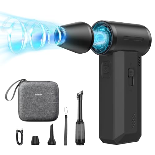 2-in-1 Electric Air Duster & Vacuum, 130,000 RPM Brushless Air Duster, 8KPA Car Vacuum 8000mAh Air Blower Wireless Handheld Vacuum for Car, Office and Home