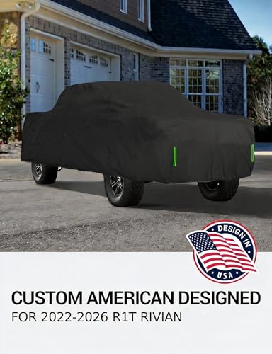 Proadsy Car Cover for Rivian R1T 2026 2025 2024 2023 2022 Windproof All Weather Waterproof Sun Rain UV Dust Snow Protection Outdoor Custom-fit All Weather Car Covers - size: Rivian R1T