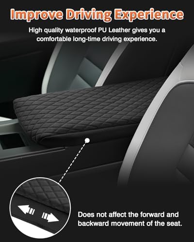 Shademax Custom for 2024 2025 2026 Honda Prologue Center Console Cover Armrest Cover for Honda Prologue Accessories Arm Rest Cushion Pad Leather Middle Console Cover Armrest Seat Box Protector Black - size: Size for Honda Prologue 2024-2026