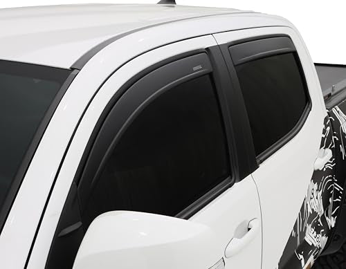 Husky Liners Low Profile Ventvisor Rain Guards | Fits 2021-2026 Cadillac Escalade ESV, Chevrolet Suburban, GMC Yukon XL | Front & Rear, 4-pc Matte Black - 2857092