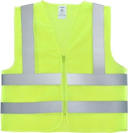 Neiko High Visibility Safety Vest ANSI Class 2, No Pocket, Neon Yellow, XX-Large (2XL) - size: XX-Large, style: Mesh
