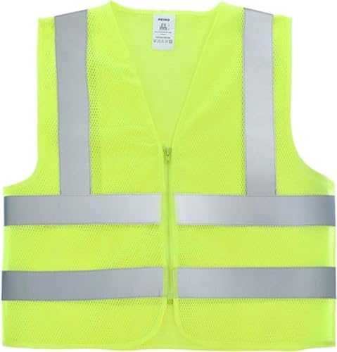 Neiko High Visibility Safety Vest ANSI Class 2, No Pocket, Neon Yellow, XX-Large (2XL) - size: XX-Large, style: Mesh