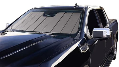 Covercraft UVS100 Custom Windshield Sunscreen for 2015-2019 Ford F-150 w/Rearview Mirror Mounted Camera - Silver - color: Silver