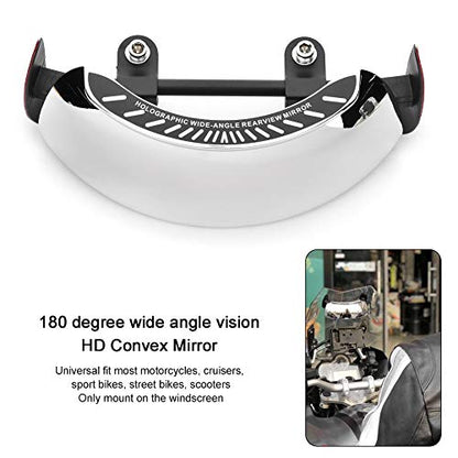 Motorcycle Blind Spot Rear Mirror Motorcycle Wide Angle Rear View Mirror 180° 180 Degree Motorcycle Safety Mirror For Motorcycle Windshield