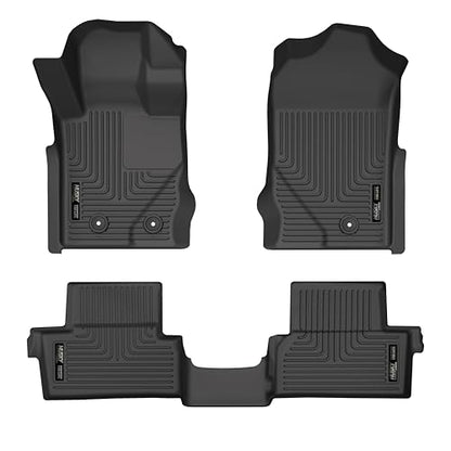 Husky Liners Weatherbeater Floor Mats | Fits 2021-2026 Ford Bronco 2-Dr. | Front & 2nd Row, 3-pc Black - 95311 - size: Front-2nd Row/2 Dr, style: Weatherbeater
