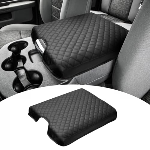 Shademax Center Console Cover for 2013-2018 Ram 1500 & 2013-2024 Ram 2500/3500/1500 Classic Accessories Armrest Cover Cushion Pad for Jump Seat Console Leather Armrest Seat Box Console Lid Protector - size: for Dodge Ram 1500&Ram 2500/3500/1500 Classic
