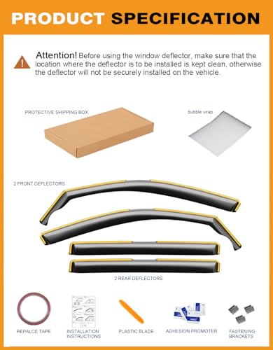 in-Channel Window Rain Guards Fit for Volkswagen VW Tiguan 2018-2024 Rain Guards Extra Durable Side Window Deflectors Visors Vent Visors Vent Shades Car Accessories -4 pcs - size: Fit for 2018-2024 Volkswagen VW Tiguan