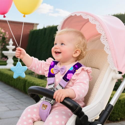 Kid's Seat Belt Cover Pad,Soft Shoulder Seatbelt Covers for Kid,Cute Toddler Seat Cushion (Planet) - color: Planet