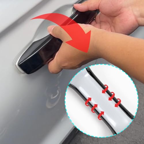 Car Accessories Exterior Door Handle Cover Trim Without Smart Holes Compatible with Honda CR-V CRV 2023 2024 2025 2026 (Glossy Black) 4PCS ABS - color: Glossy Black