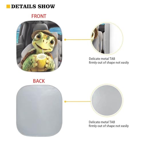 AFPANQZ 3D Sea Turtle Design Car Windshield Sun Shades Sunshades Rectangle UV Protection Foldable Sun Blocks Universal Fit for Auto Car Vans 28.5"x25.5" - color: 3D Sea Turtle Design