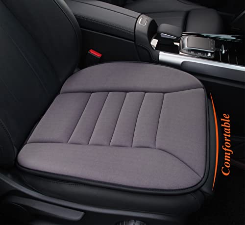 kingphenix Car Seat Cushion with 1.2inch Comfort Memory Foam, Seat Cushion for Car and Office Chair (Dark Grey) - color: Dark Grey, size: Front Seat Cushions