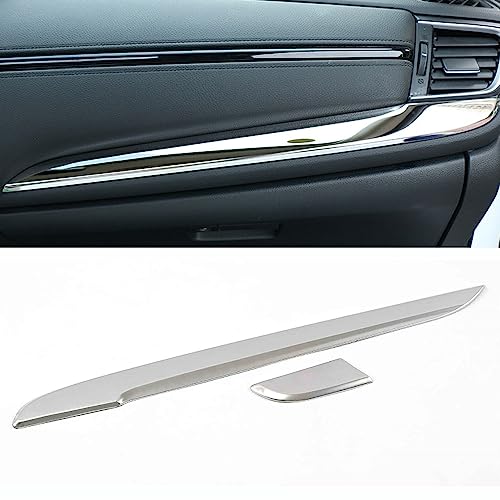 Car Accessories Fit for Honda CR-V CRV 2017-2022 Center Consoles Dash Board Panel Cover Trim Sticker Interior Decoration Mouldings (Matte Silver) Stainless Steel 2 PCS - color: Matte Silver, size: Stainless steel