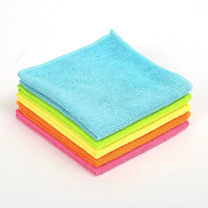 Microfiber Cleaning Cloths, Wash Cloths,Microfiber Towels for Cars,Multi-Functional Cleaning Towels,Absorbent Cleaning Rags,Lint-Free,Streak-Free Cleaning Cloths for Car Kitchen Home（12x12,6PCS