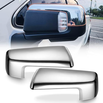 ACLONG Chrome Mirror Cap Cover Trim Left Driver Side & Right Passenger Side Rearview Side Mirror Covers Fit for Chevy Silverado 1500 GMC Sierra 1500 2019 2020 2021 2022 2023 2024 2025-1 Pair - size: Fit for Chevy Silverado 1500 2019-2025-Chrome