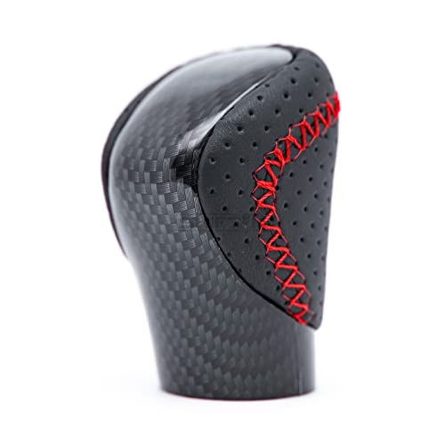 Gear Shift Knob Shifter for Lexus ES GS GX is NX RC RX 200t 300 350 3450h 450hL 350L (Red Stitch/Carbon Fiber Pattern) - color: Red Stitch / Carbon Fiber Pattern