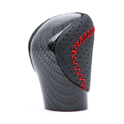 Gear Shift Knob Shifter for Lexus ES GS GX is NX RC RX 200t 300 350 3450h 450hL 350L (Red Stitch/Carbon Fiber Pattern) - color: Red Stitch / Carbon Fiber Pattern