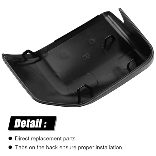 Textured Direct Replacement Side Mirror Covers Caps for 2015-2020 Ford F150, Directly Replace Style, Not Sticker Style - color: Textured