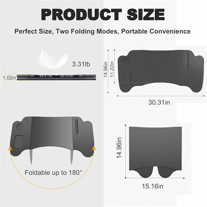 Foldable Car Tray for Tesla Model Y Model 3 S X Y Juniper, Upgraded Car Desk for Dining, in-Car Work, Travel and Outdoor - size: 30.3" L x 15" W x 1" H