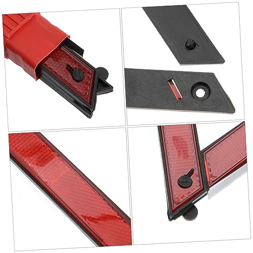 2pcs Auto Folding Safety Warning Sign Compact Roadside Emergency Reflective Triangle for Vehicle Maintenance Roadside Assistance and Construction Use