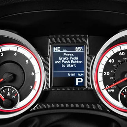 NVCNX Real Premium Carbon Fiber Accessories for Dodge Durango 2011-2013 2012 Car Dash Board Dashboard Instrument Cluster Panel Cover Interior Trim Sticker Decal 3PCs - color: 2011-2013 Dash Instrument Cluster Trim