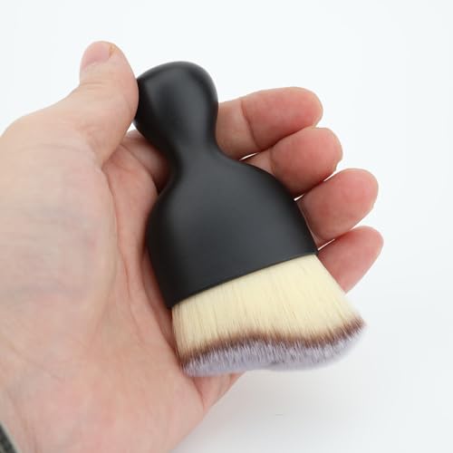 Car Detailing Brush, Soft Bristle Cleaning Brush, Scratch-Free Auto Duster Tool for Dashboard, Air Vents, Leather & Interior Cleaning (Black&Brown&White) - color: Black&Brown&White