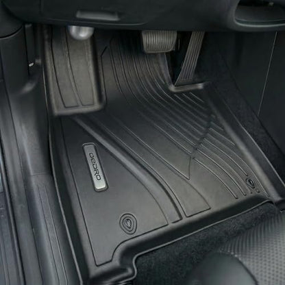 OEDRO Floor Mats & Trunk Cargo Mat with Backrest Mat Fit for 2024 2025 2026 Hyundai Santa Fe 6/7 Seats Gas and Hybrid, TPE All Weather Custom Fit Floor Liners, Car Mats Full Set Accessories, Black - style: 24-26 Santa Fe Gas & Hybrid Full Mats Set with Ba