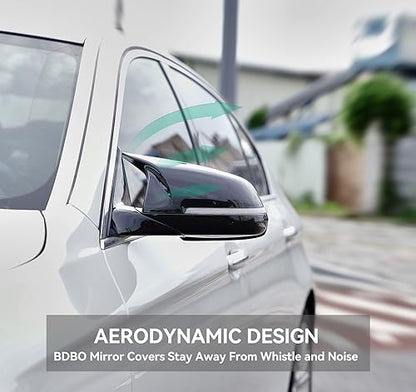 Mirror Caps for F10 - Durable Quality Glossy Black, Mirror Covers Compatible with F10 F11 F18 2014-2018 - Upgrade Your Ride Now - size: Glossy Black