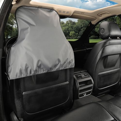 Waterproof Front Seat Covers Grey - Washable Front Car Seat Protectors with Anti Slip Bottom - Durable Auto Seat Cushions Universal Fit for Vehicles Cars SUV Trucks - color: Front Seat Grey